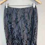 Max Mara  Pants 6 Womens Black Gray Leaf‎ Virgin Wool Silk Blend Straight Leg Photo 5