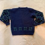 🚫SOLD🚫Vintage Bushwacker Horse and Dogs Scene Heavy, Chunky Sweater Size S Blue Photo 4