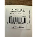 Natori Lace Cut-Out Net Tights Size XL IVORY Hosiery New Fishnet Stockings Photo 3