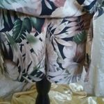 Dress Barn Tropical Flower Palm Print Dress Romper Photo 2