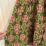 House of Harlow 1960 Linen Blend Halter Mini Dress S Floral Plunge Neck Tie Back Pink Photo 2