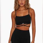 Set Active  Black SPORTBODY® CROSS TIE BRA - ONYX Size Medium Photo 0