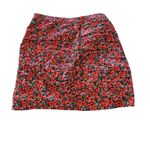 ZARA  women's size small red floral mini pleated skirt Photo 1