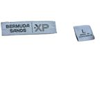 Bermuda Sands Golf Polo in White and Blue Moisture Wicking SPF Size L Size L Photo 1