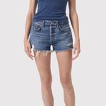 AGOLDE Womens Shorts Blue Denim Parker Vintage Cut Off Button Fly Distressed 26 Photo 0