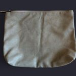 Free People Vegan Leather Large Zip Clutch Bag - -Soft, Gray Taupe Photo 0