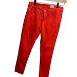 AG Adriano Goldschmied The Legging Ankle Jeans Red Raw Hem 24R Stretch Photo 1