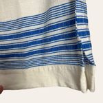 Anthropologie Lemlem  White Blue Striped Boat Neck 3/4 Sleeve Top Size S Photo 2