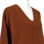 Apt. 9  Sweater V-neck Oversized Long Sleeves Soft Dark Orange Women’s Size Large Photo 5