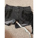 Rock & Roll Cowgirl Rock & Roll Denim® Ladies Distressed Black‎ Fringe Shorts RRWD68R0UX Waist 32 Photo 3