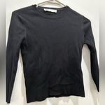 ZARA  Women’s Black Ribbed Cropped Crewneck Sweater Capsule Photo 0