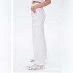 Forever 21 NWOT F21 Tan Twill high rise cargo pant wide leg size 10 Photo 12