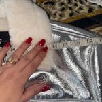 7 For All Mankind Longline Faux Shearling Jacket Metallic Silver Size S Photo 9