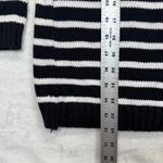 CHAPS Breton Striped Cotton Knit Sweater Gold Button Detail Nautical XL READ Photo 2