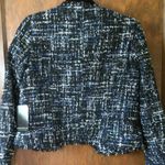 Bagatelle  Navy Silver Metallic Tweed Biker Jacket sz small Photo 7