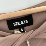 SER.O.YA Irene Midi Bodycon Off The Shoulder Twist Dress Tan Photo 3