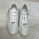 ALDO  White and Gold Sneakers with Padded Ankle Collar Photo 10