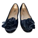 Birdies NWOT  The Finch Rare Black Satin Flats with Floral Toe Decoration-size 11 Photo 1
