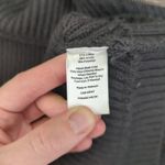 Talbots Womens L Black Sweater Ribbed Knit Asymmetric Zip Funnel Neck Pullover Photo 7