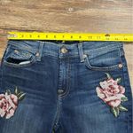 7 For All Mankind  The Skinny Rose Cross-Stitch Patchwork Denim Jeans Size 27 Photo 8