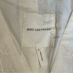 Avec Les Filles Women's Cotton Eyelet Vest-Style Top White Embroidered Sz L Photo 9