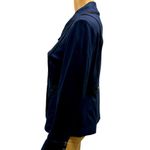 CAbi  Blue and Black In The Band Military Jacket Pea Coat 3375 Womens Medium Photo 5