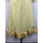 Serpenti Yellow Lulu Sheer Mesh Satin Puff Sleeve Fairy Babydoll Dress Size M Size M Photo 2