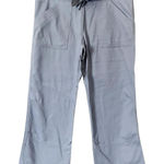 BCBGMAXAZRIA  Light Blue Cotton Tie Waist Straight Leg‎ Cropped Pants Size 8 Photo 0