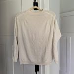 Sézane Sezane Kiera Ivory Lace Sleeve Wool Blend Crewneck Sweater Pullover Photo 1