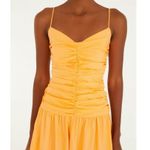 Farm Rio NWOT  Gathered Drop Waist Maxi Dress Size L Orange Cotton Photo 1