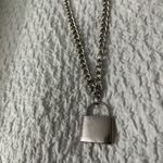 ❤️ Chunky silver‎ colored lock adjustable necklace Silver Photo 1