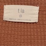 T.LA Nadia cut out waffle knit long sleeve thermal, terracota, oversized XS Photo 1