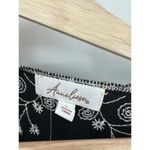 Anneliese Open Front Cardigan Women large Black Cream Crotchet Lace Boho Hippie Photo 5