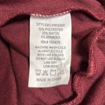 Brea Canyon XL Burgundy Mock Neck Keyhole Long Sleeve Banded Hem Top NWT Office Red Photo 9