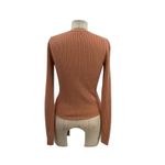 Aritzia Wilfred Manila Cardigan Sweater Wool Cotton Pink Beige Size Medium Photo 5