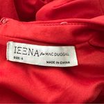 NWT IEENA for Mac Duggal 6 draped bodycone asymmetrical ruched mini dress Red Photo 10