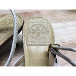 Tory Burch Kailey Bow Kitten Heels Women's 7 Tan Leather Open Toe Slingback Photo 5