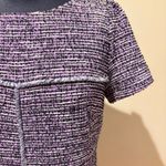 Karl Lagerfeld  Purple Tweed stretch  Midi Dress size 8 Photo 2