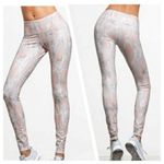 Alo Yoga Tropical Peach Pink Grey Airbrush Python Snakeskin Print Leggings Photo 1