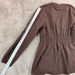 Athleta  Brown Long Sleeve V Neck Tunic Top Women‎ Size M Outdoor Hiking Gym Photo 3