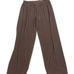 Acetate Lounge Pants Wide Leg‎ Comfy Casual Trousers XL Brown Photo 0
