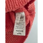 Free People  Coral Textured Knit V Neck Button Up Oveesized Cardigan Sweater XS Photo 3