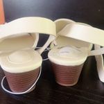 Black Rivet Melina open toe sandals cream off white Sz 7 wide Adjustable strap Photo 2