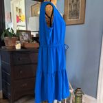 Calvin Klein  Sleeveless Tiered Dress in Capri Blue Size 16 Photo 7