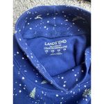 Lands' End  Blue Winter Holiday Scene Relaxed Fit Mock Neck Shirt Women’s Medium Photo 5