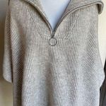 Loft  Womens Sweater XS/S Beige Wool 1/4 Zip Poncho Minimalist Classic Chic Girly Photo 0
