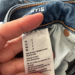 American Eagle  Blue Distressed Ripped Super Stretch Denim Jean Shorts Women Sz 2 Photo 8