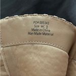 Cream knee high cowboy boots, faux leather, size 9 Photo 3