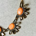 J.Crew  Antique Gold Rhinestone Crystal Pave Peach Cluster Statement Necklace Photo 2