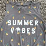 Fifth Sun Gray 'Summer Vibes' Pineapple Muscle Tee Photo 1